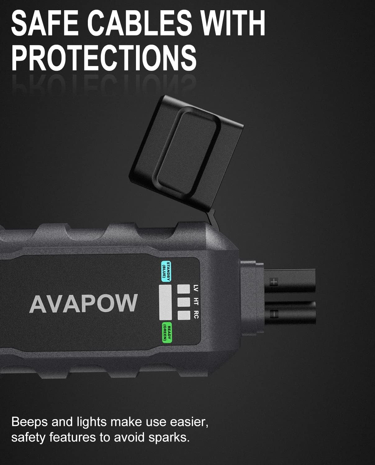 AVAPOW A28 3000A 23800mAh Dijital Ekranlı SUV & Ticari Akü Takviye Kiti - Açı 5