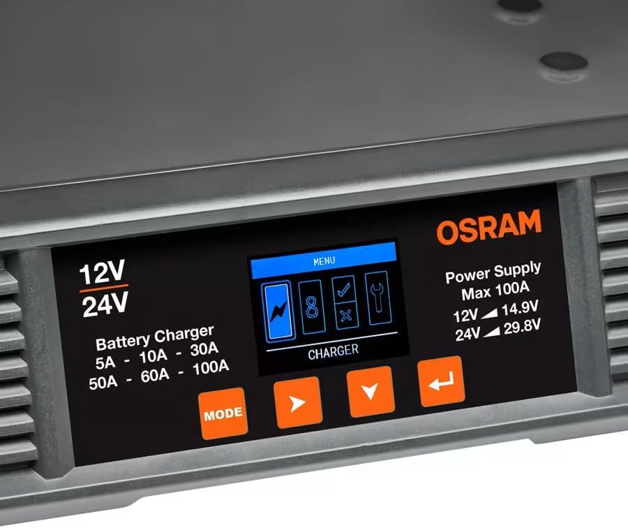 OSRAM BATTERYcharge PRO 100A (OSCP10024) 12V/24V Ağır Vasıta Tır & Otobüs Akü Takviye ve Şarj İstasyonu - Açı 3