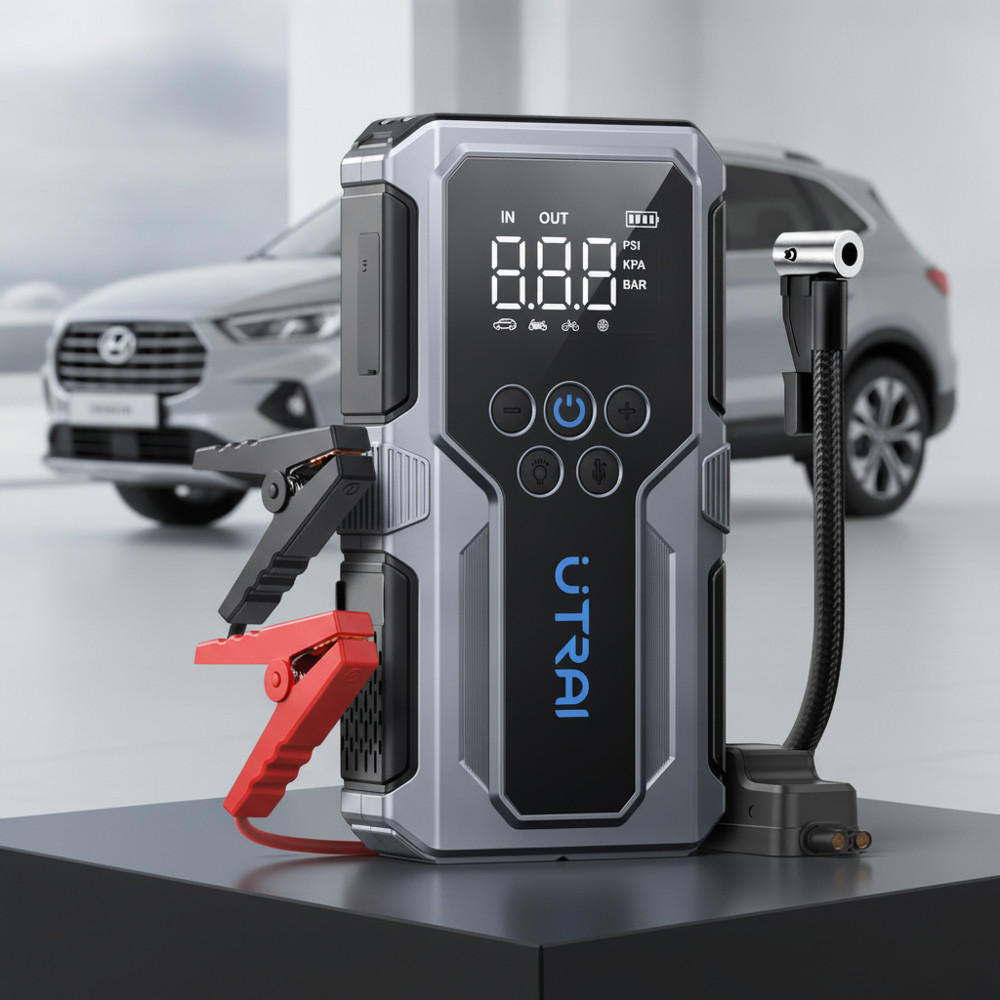 UTRAI Jstar JS9 1500A 150 PSI Dijital Kompresörlü 4-in-1 Taşınabilir Akü Takviye Kiti